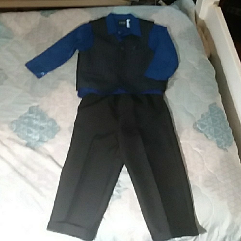 TFW 3T three piece suit set black and blue